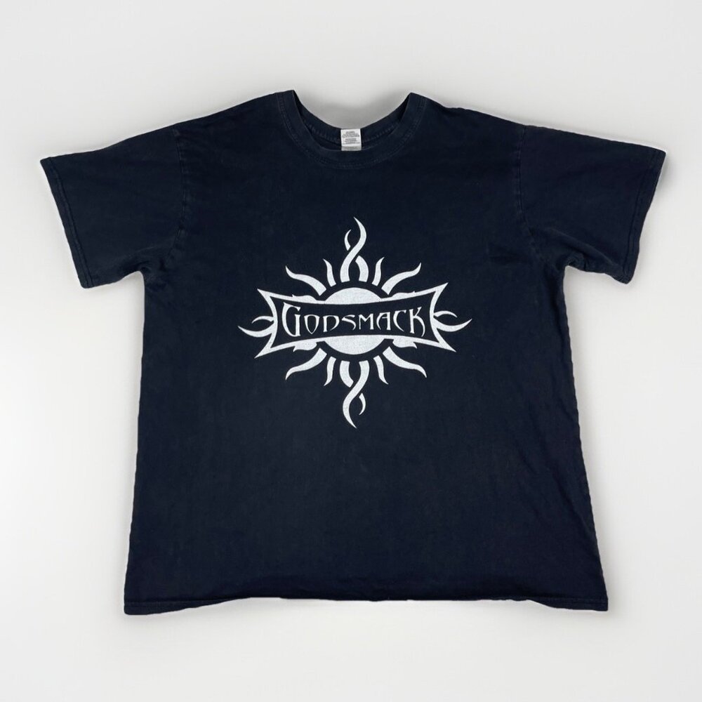 Y2K GODSMACK T-Shirt Metal Rock Band Logo Concert Tour Tribal Sun XL Tee